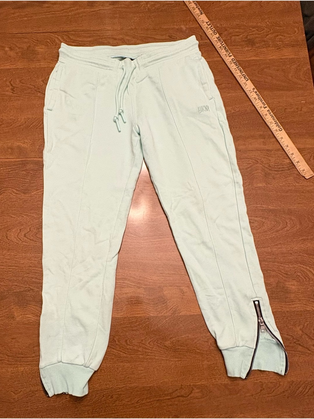 DKNY Mint Green Women's Jogger Track Pants with Ankle Zip